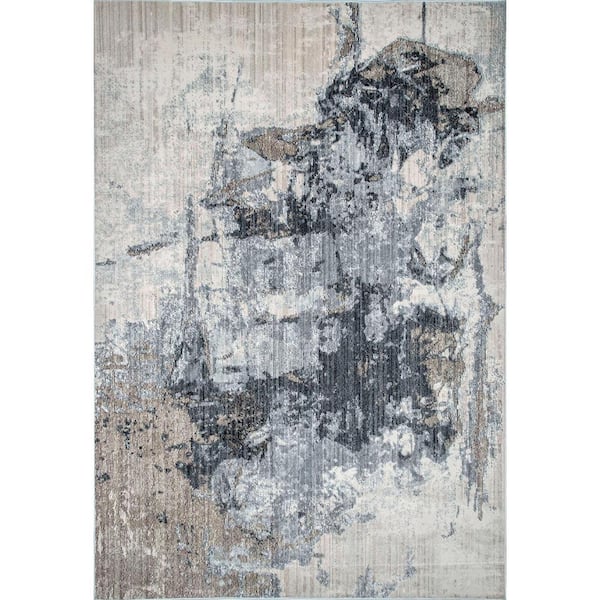 nuLOOM Abstract Rivera Gray 10 ft. x 14 ft. Area Rug