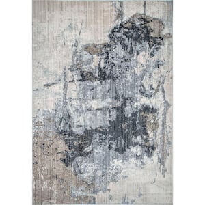 Abstract Rivera Gray 4 ft. x 6 ft. Area Rug