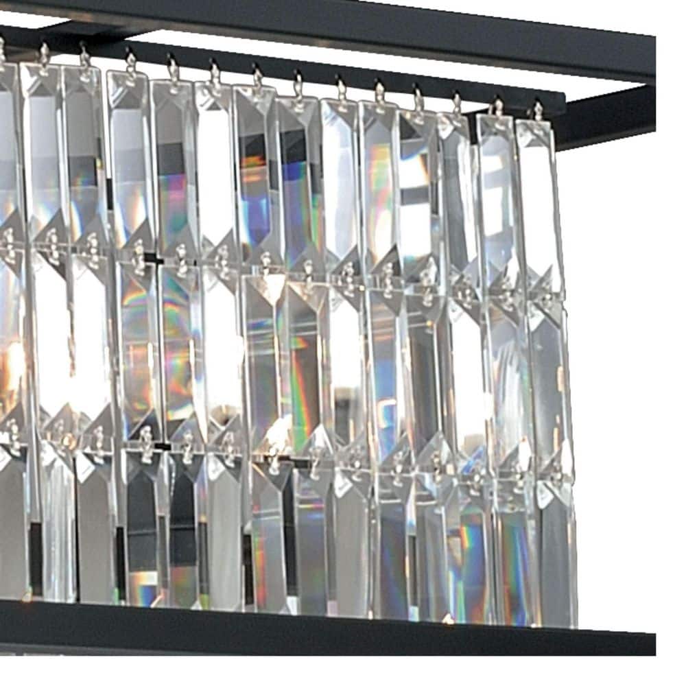 Catana 40" Bronze and Crystal 8-Light Chandelier