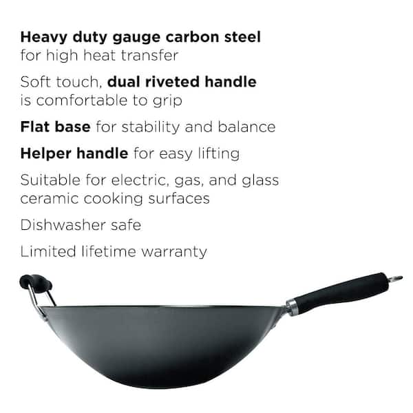 Hong Kong Chopstick House Carbon Steel Wok with Helper Handle Hong Kong Chopstick House Carbon Steel Wok with Helper Handle