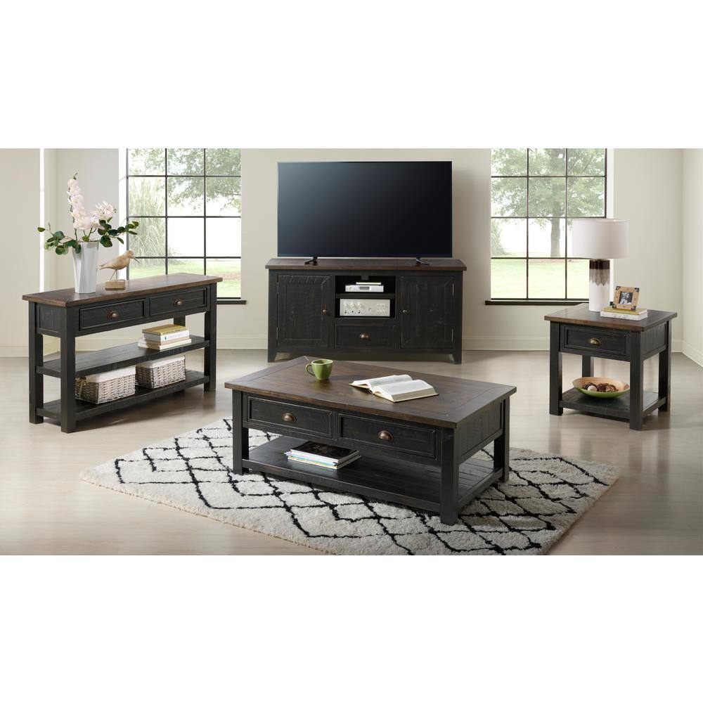 Monterey Dark Wood Rectangular Cocktail Table with Storage