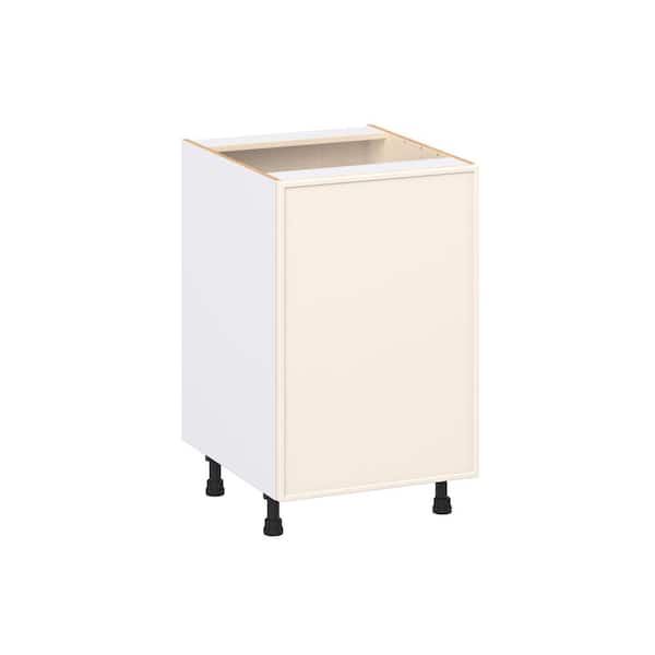 J COLLECTION Fairview 21 in. W x 24 in. D x 34.5 in. H Assembled Slim Shaker Full Height Door Base Kitchen Cabinet in Washed Linen
