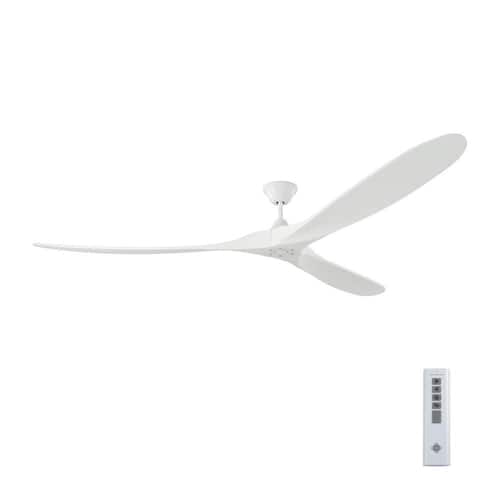 Maverick Super Max 88 in. Modern Indoor/Outdoor Matte White Ceiling Fan with White Blades and 6-Speed Remote Control Ceiling Fans