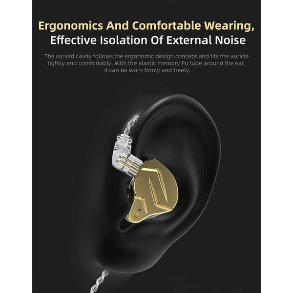 Yichuhaoxi Dual Driver IEM Earphone 1BA 1DD Wired Earphone HiFi