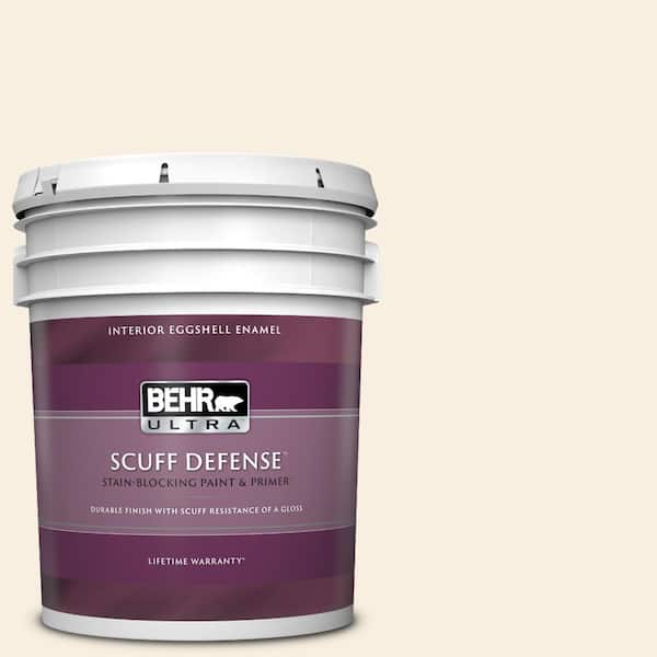 BEHR ULTRA 5 gal. #M220-1 Marshmallow Whip Extra Durable Eggshell Enamel Interior Paint & Primer