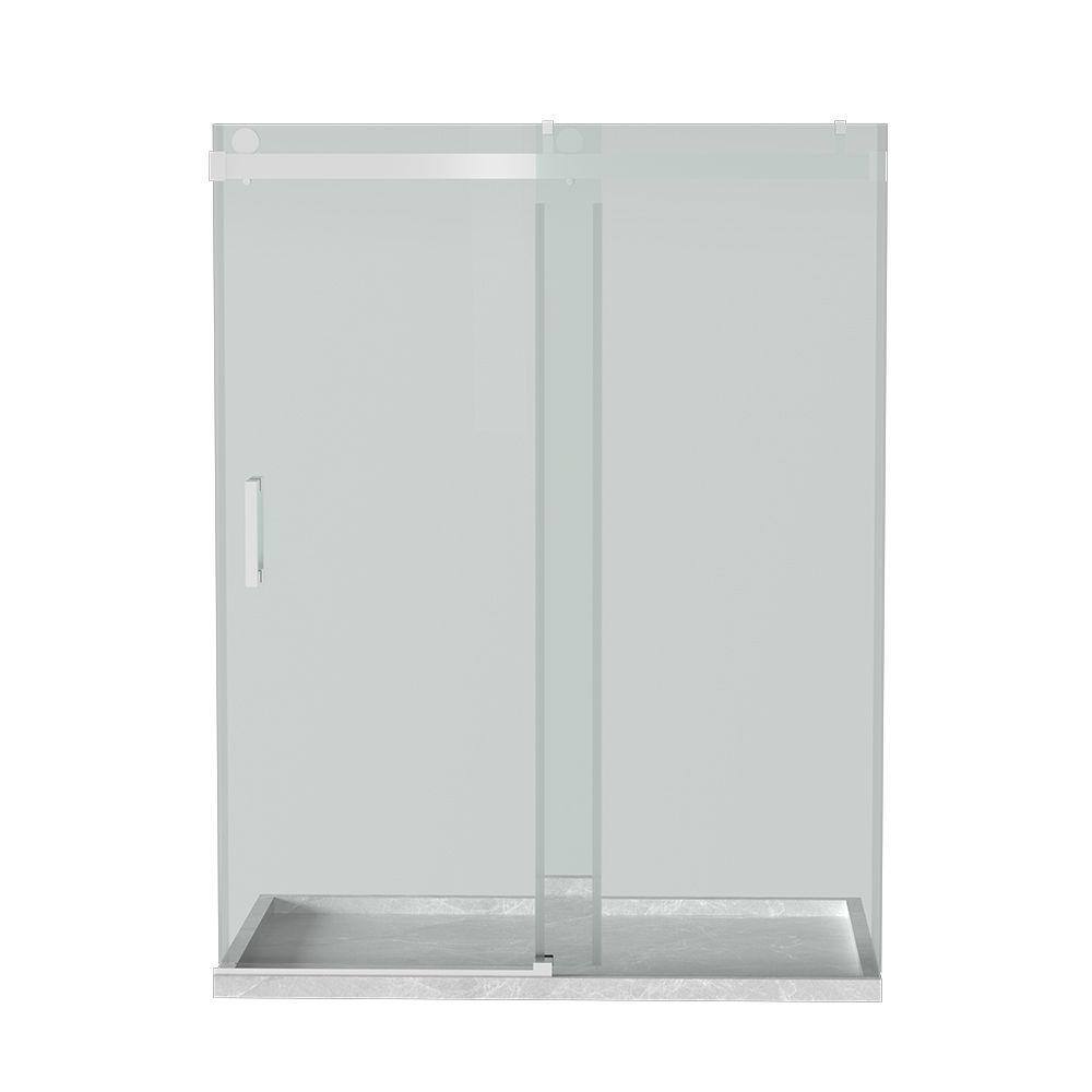 EPOWP 72 in. W x 76 in. H Single Sliding Frameless Shower Door in ...