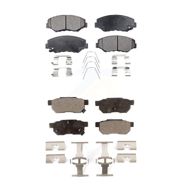 TEC Front Rear Ceramic Brake Pads Kit for 2013-2014 Honda Fit Vehicles Manufactured In Mexico KTC-100571
