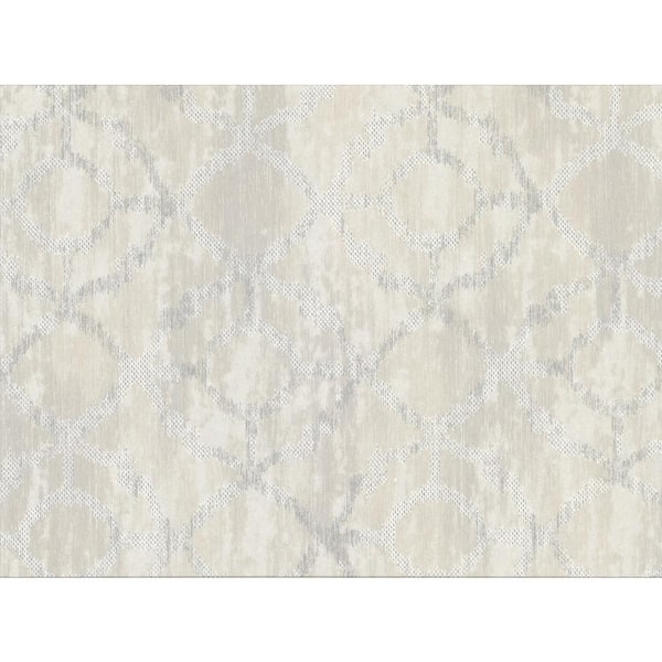 Brewster Dashwood Neutral Distressed Geometric Paper Strippable Roll (Covers 60.3 sq. ft.)
