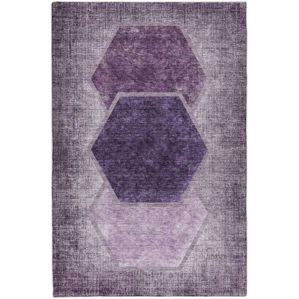 Dream Shag Premium Machine Washable Abstract ADS679 Eggplant 10 ft. x 14 ft. Area Rug