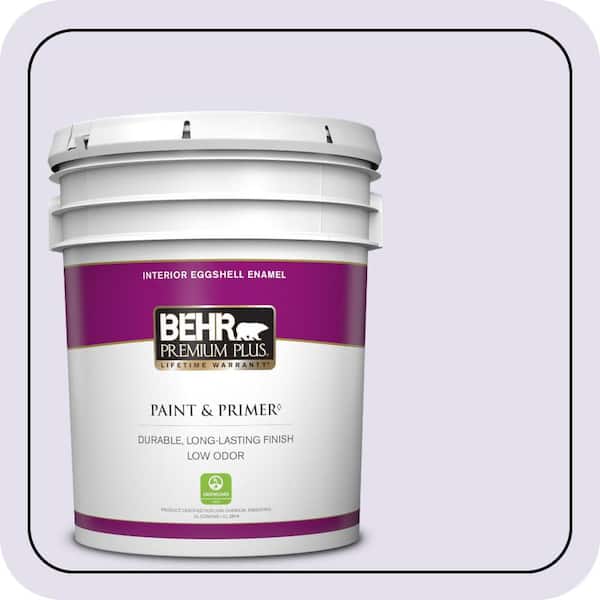 BEHR PREMIUM PLUS 5 gal. #650C-2 Powdery Mist Eggshell Enamel Low Odor Interior Paint & Primer