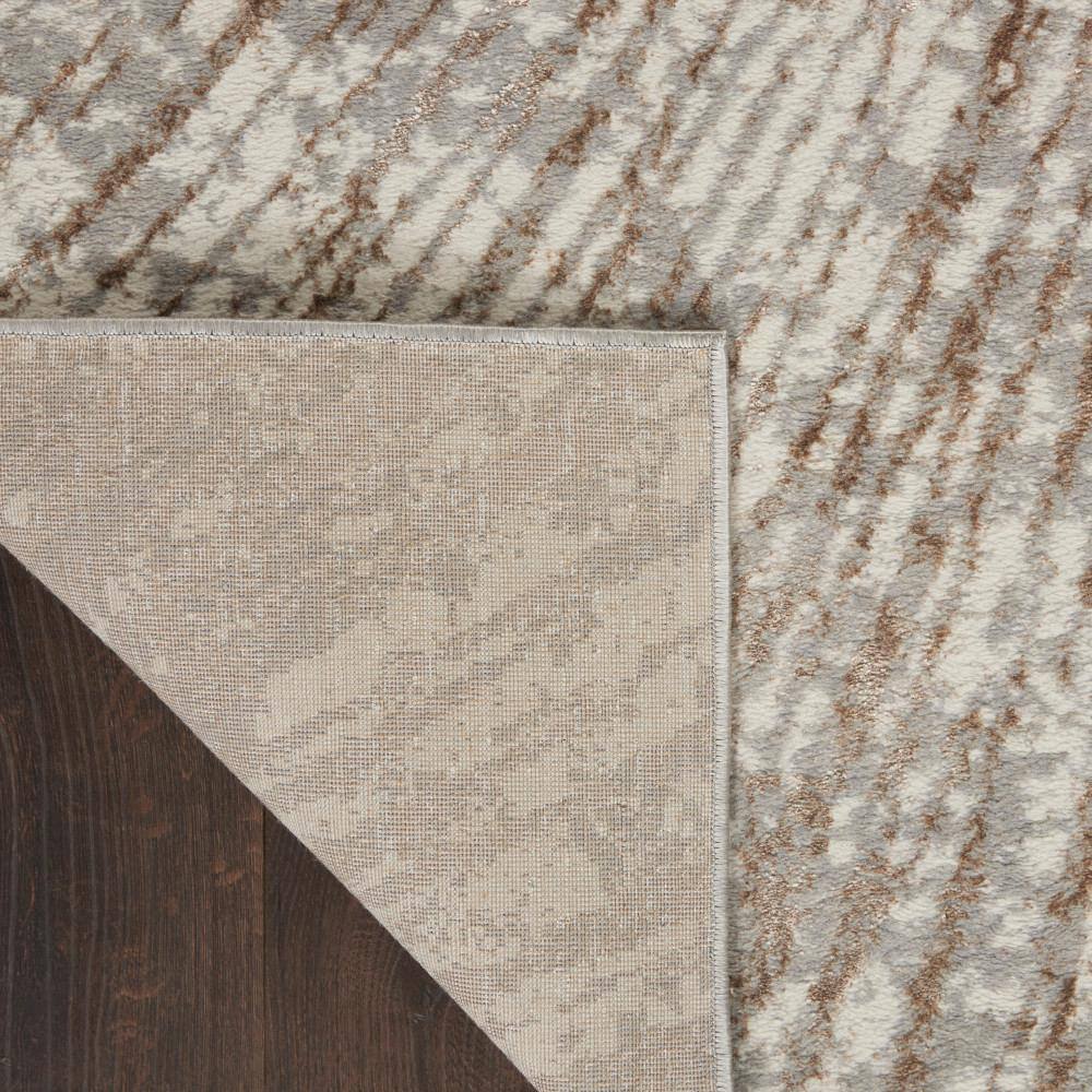Gray and Gold Abstract 8' x 10' Synthetic Area Rug