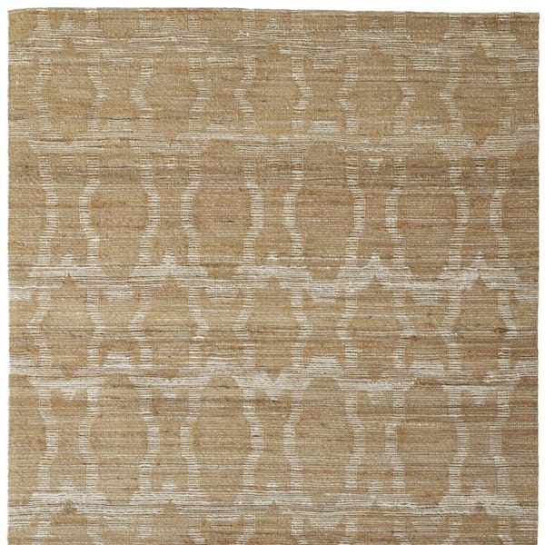 8 X 11 Tan, Ivory Geometric Area Rug