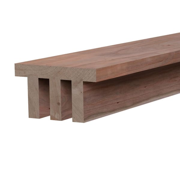 Ornamental Mouldings 5.5 in. W x 3.125 in. D x 92 in. L Rustic Cherry Industrial Slat Faux Beam