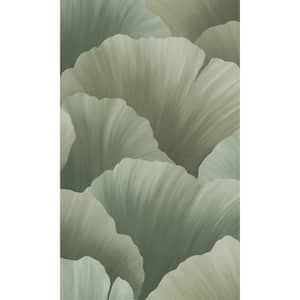 Green Coral Like Petals Bold Floral Printed Non-Woven Non-Pasted Textured Wallpaper 57 sq. ft.