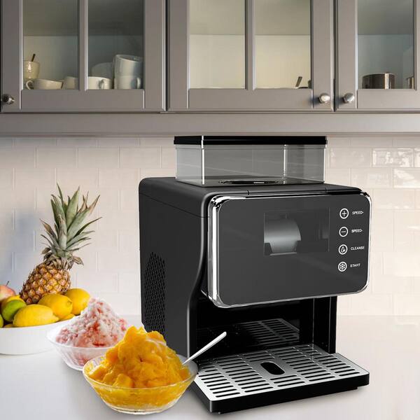 Elexnux 20.3 oz. in Black Snow Cone Machine with 3-Minute Fast Ice