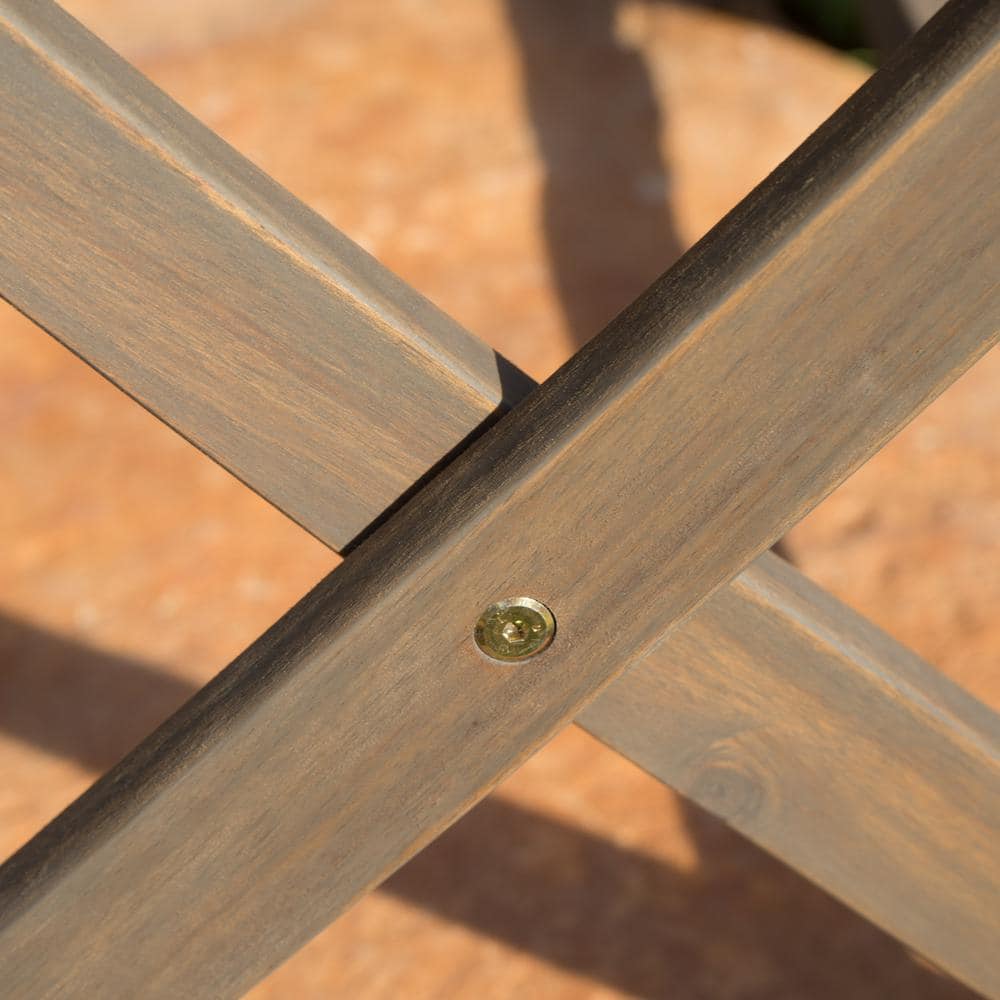 Positano Acacia Wood Folding Outdoor Dining Table in Brown