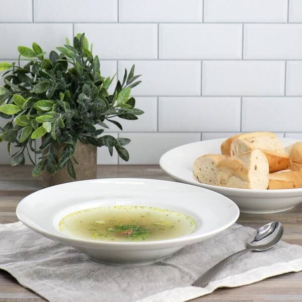 Gibson Home Great Essentials 20 fl. oz. White Fine Ceramic Entree