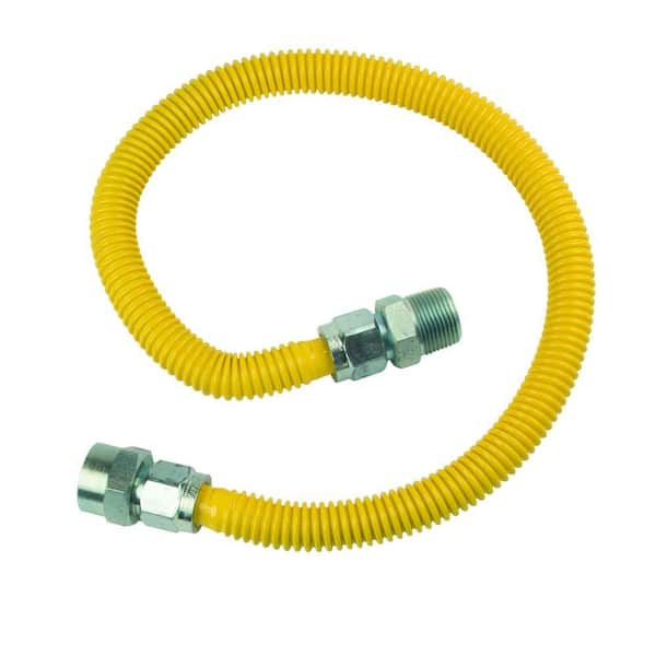 BrassCraft ProCoat 1 in. FIP x 1 in. MIP x 36 in. Stainless Steel Gas Connector 3/4 in. I.D. (255,900 BTU)