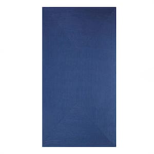 Braided Denim Blue 6 ft. x 9 ft. Solid Indoor/Outdoor Area Rug