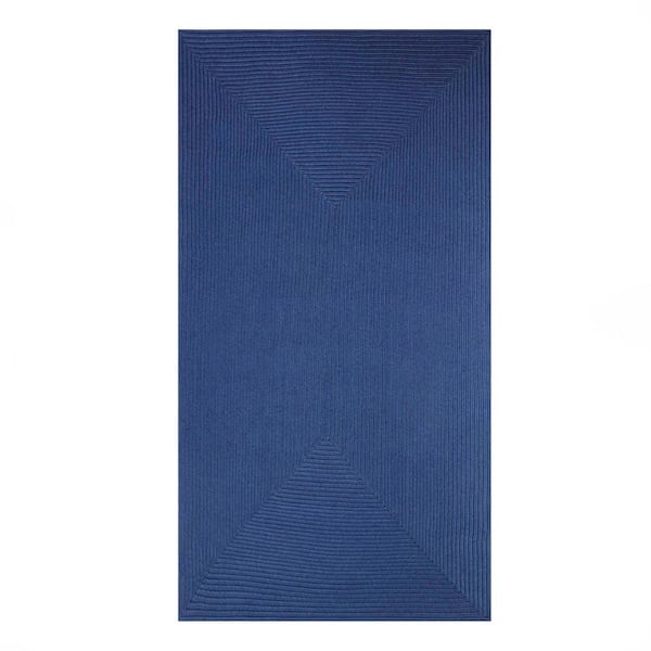 SUPERIOR Braided Denim Blue-White 6 ft. Round Reversible Transitional  Polypropylene Indoor/Outdoor Area Rug 6RUG-BRAIDED-POLY-DBWH - The Home  Depot