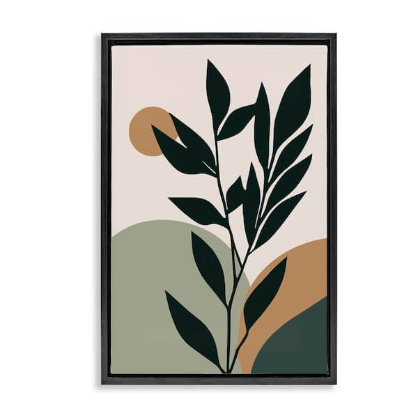 Stupell Industries Earthy Tropical Botanicals by LSR Design Studio Black Floater Frame Nature Graphic Art Print 25 in. x 17 in.