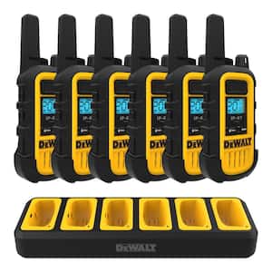 DXFRS300 Heavy-Duty 1-Watt Walkie Talkies with 6-Port Gang Charger (6-Pack)