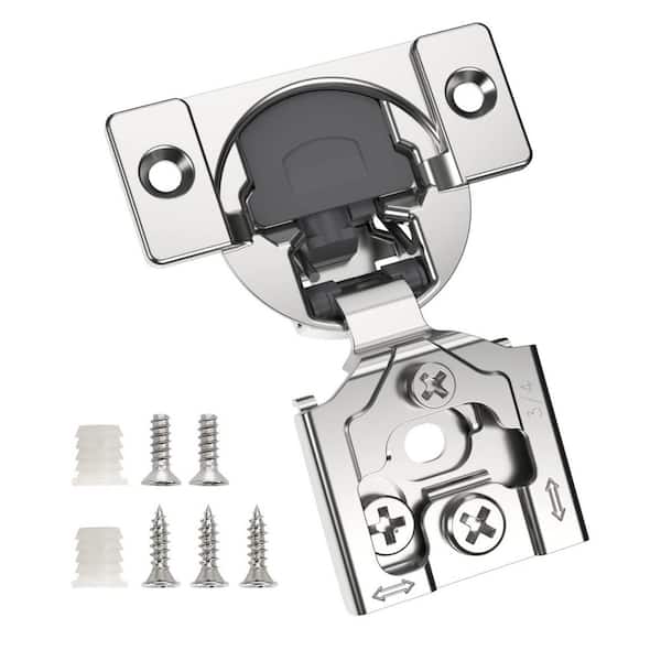 50-Pack 3/4 in. Overlay 3D Soft Close Concealed Hinge, Smooth Slow Self Hidden 105° Open Angle Stainless Steel Hinge