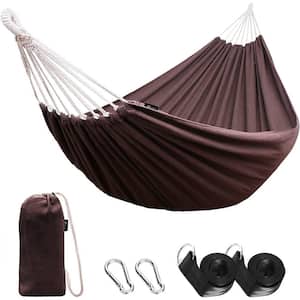 9 ft. 2 Person Cotton Hammock Comfortable Fabric Hammock with Tree