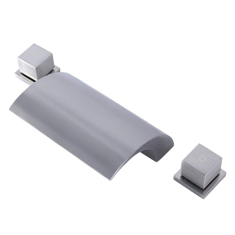 Waterfall 2-Handle Deck Mounted Roman Tub Faucet 3 Hole, Bathtub Shower Faucet with Dual Handle in. Brushed Nickel price history on PriceWatchPro