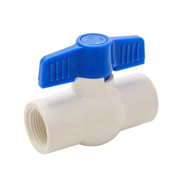 Everbilt 3/4 in. x 3/4 in. Sch. 40 PVC FPT x FPT Threaded Ball Valve