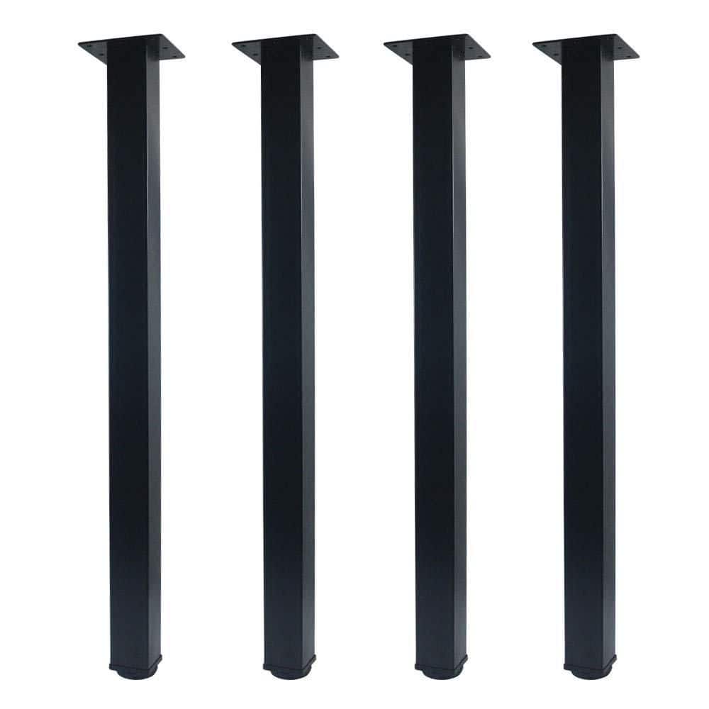 28 in. Adjustable Metal Furniture Legs, Square Office Table Furniture Leg (4-Pack) price history on PriceWatchPro