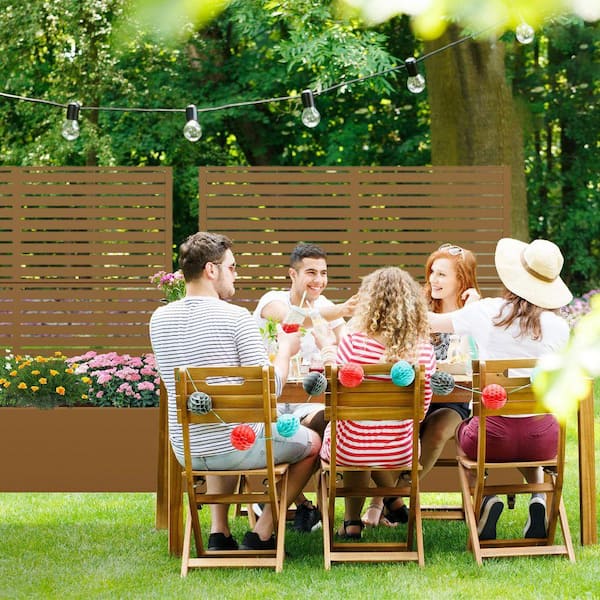 PexFix 47 in. H x 47 in. W Rectanglar Brown Outdoor Metal Privacy
