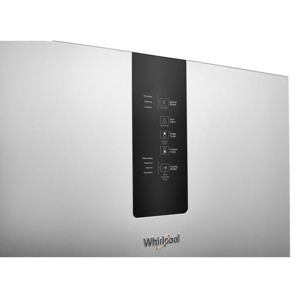 Whirlpool 24 In 12 7 Cu Ft Bottom Freezer Refrigerator In Fingerprint Resistant Stainless Counter Depth Wrb533czjz The Home Depot