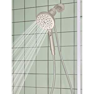 Verso Magnetix 8-Spray Patterns with 1.75 GPM 5 in. Wall Mount Handheld Shower Head Infiniti Dial in Brushed Nickel