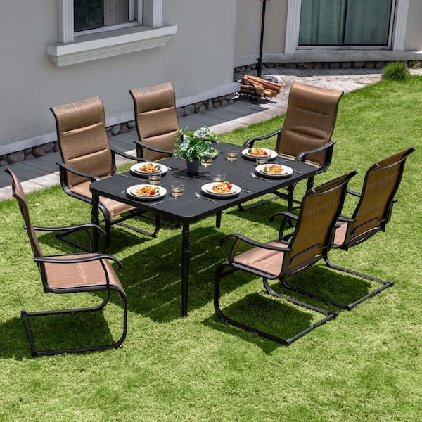 Nuu Garden Black Rectangle Powder-Coated Metal Outdoor 61