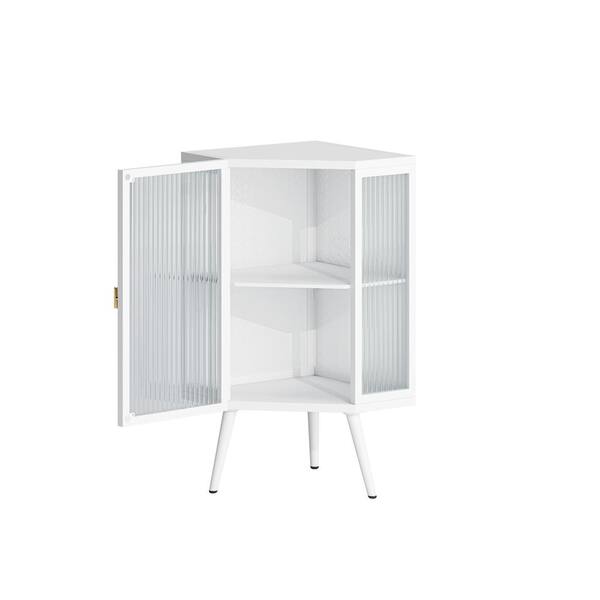 Unbranded 22.25 in. W x 16.54 in. D x 31.5 in. H Bathroom White Linen Cabinet