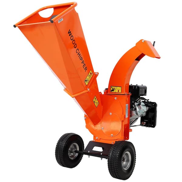 7HP 212cc Gas Powered Wood Chipper Shredder Mulcher-3 in. Max Capacity, 15:1 Reduction Ratio, Portable, Durable Design