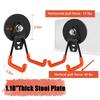 2-Pack Heavy Duty Magnetic Garage Hooks – 88mm Base, Orange PVC Coated, Anti-Slip, 660 Lb Hold, No-Drill Mount For Tools & Hoses