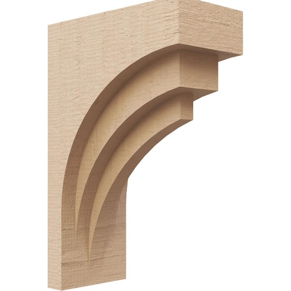 Ekena Millwork 5 in. x 15 in. x 10 in. Classic Rockford Rough Cedar Woodgrain TimberThane Corbel, Primed Tan
