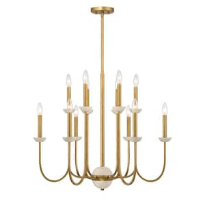 Oakhurst 12-Light Antique Gold Chandelier