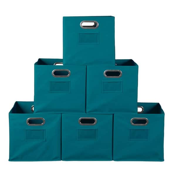 Niche Cubo 12 in. x 12 in. Teal Foldable Fabric Bin (6-Pack)