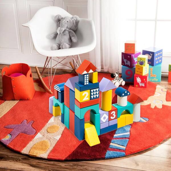 Wooden Building Blocks Toy Set 100 Piece Classic Toys Kids Games Funny Play Gift 