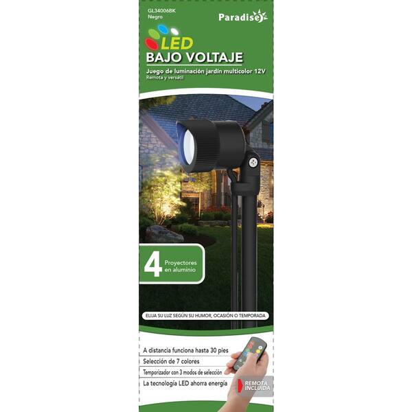 Multi Color LED Nano Spot Light (4-Pack) GL34006BK - The