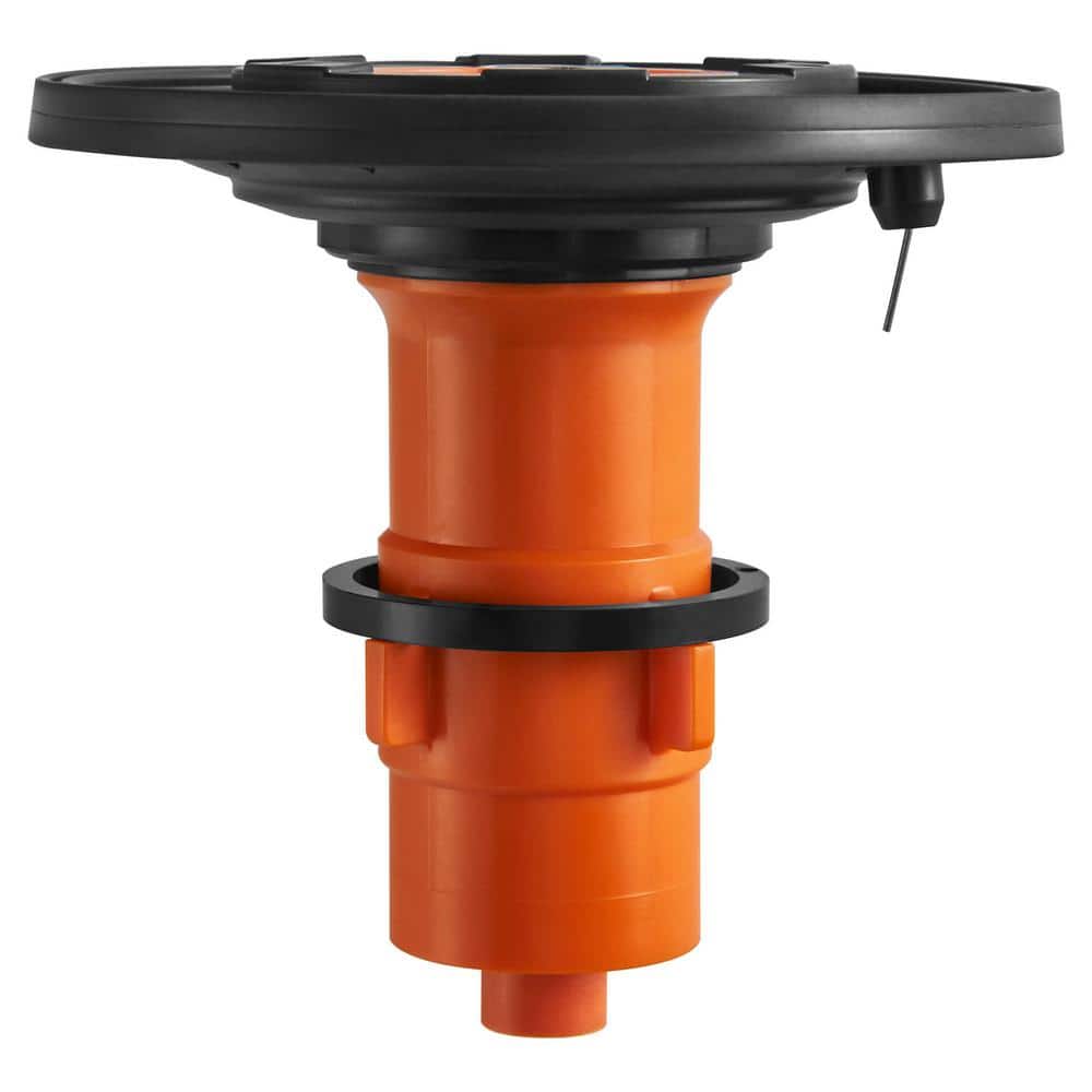 Black and Orange Plastic Diaphragm Assembly for Toilets and Urinals