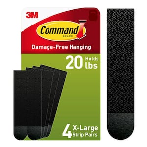 20 lbs. Black Picture Hanging Strips (8-Pack) (8-Pairs of Strips)