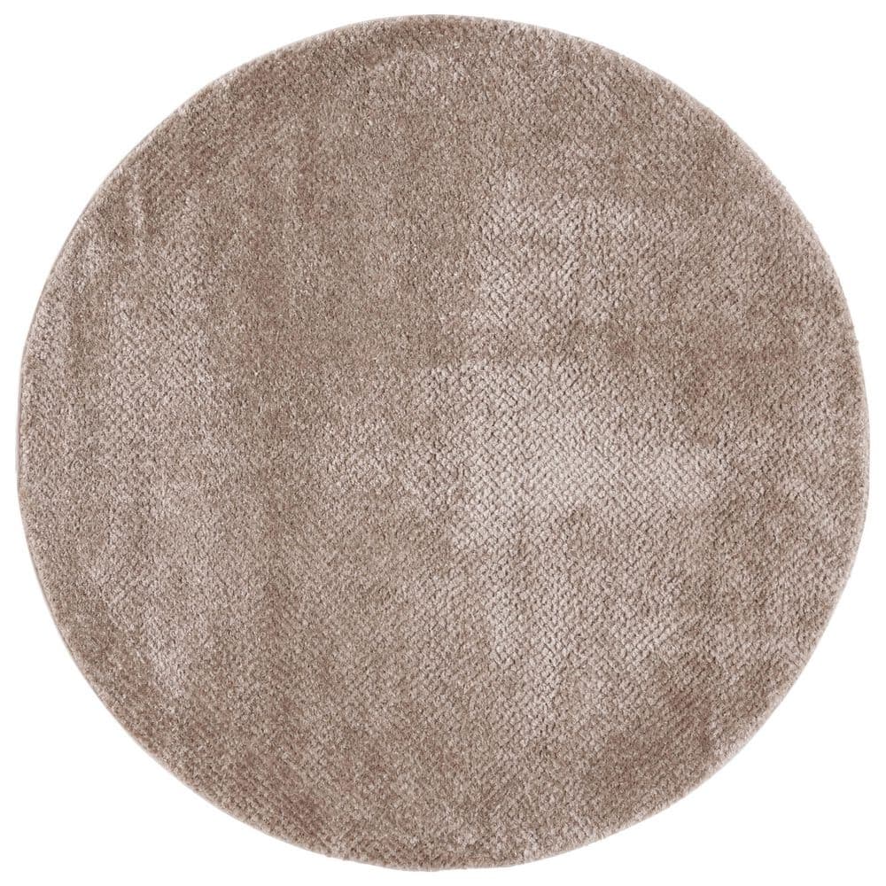 UPC 198162195938 product image for Penelope Shag Taupe 7 ft. x 7 ft. Gradient Solid Round Area Rug | upcitemdb.com