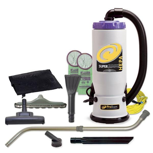 ProTeam Super QuarterVac 6 Qt. Backpack Vacuum Cleaner with Residential Cleaning Service Kit