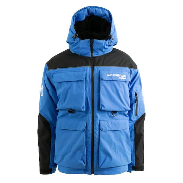 Clam Men s IceArmor Rise V3 Float Parka Blue Black 5XL