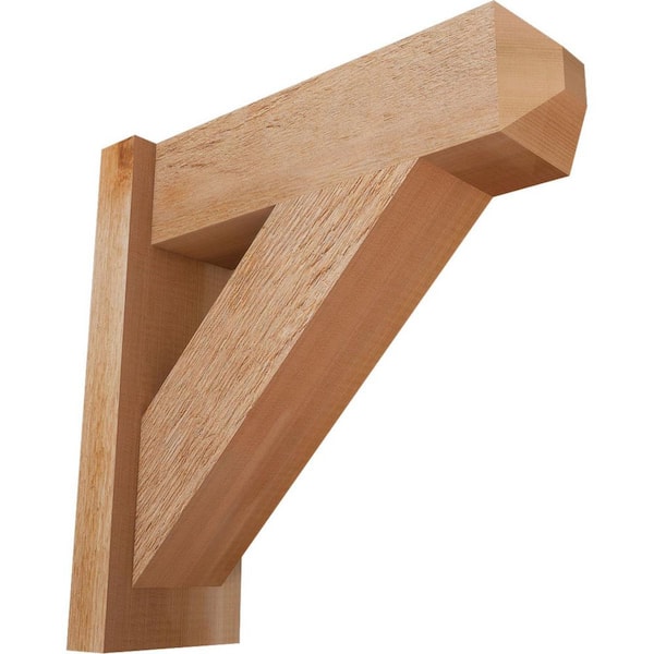 Ekena Millwork 6 in. x 18 in. x 18 in. Western Red Cedar Traditional Craftsman Rough Sawn Outlooker