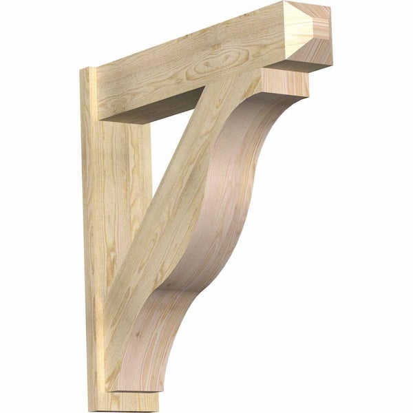 Ekena Millwork 8 in. x 38 in. x 38 in. Douglas Fir Fuston Craftsman Rough Sawn Outlooker